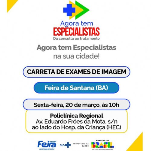Carreta de imagem amplia acesso à tomografia e atenderá pacientes de 28 municípios da região de Feira